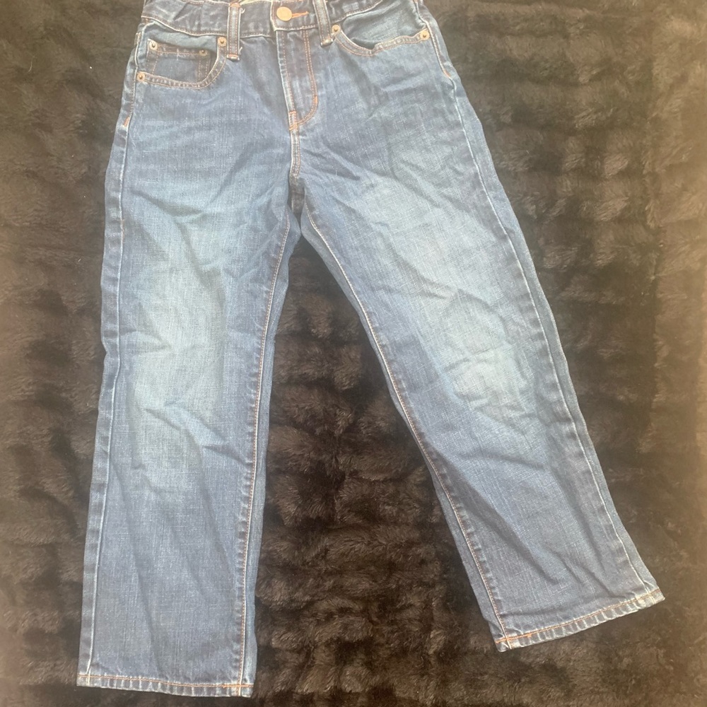 🔥2/$15 GapKids loose fit adjustable waist jeans Sz 7..True color in last 2 pics